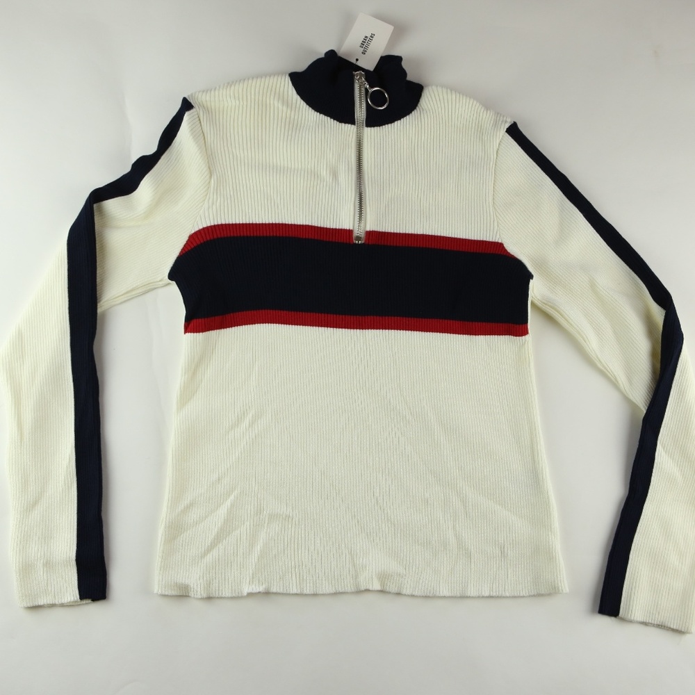 NWT Urban Outfitters Quarter Zip Ribbed sweater